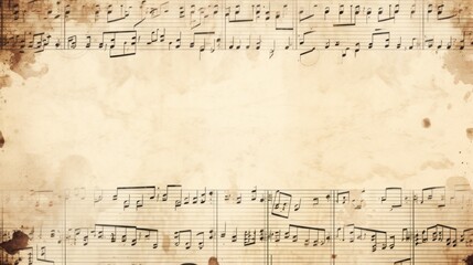 Fototapeta premium Background with old paper and music notes