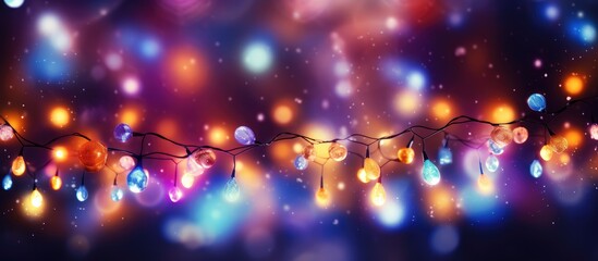 Christmas lights in an abstract background