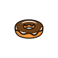 Donut vector illustration isolated on white background. Donut icon