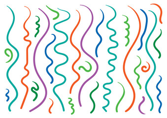 hand drawing different form lines