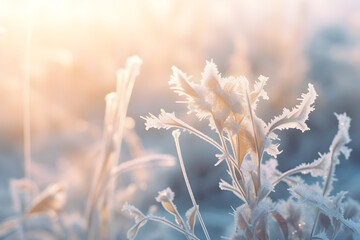 Frosty Elegance Up Close A Beautiful Background Image Capturing the Intricate Details of Hoarfrost in Nature