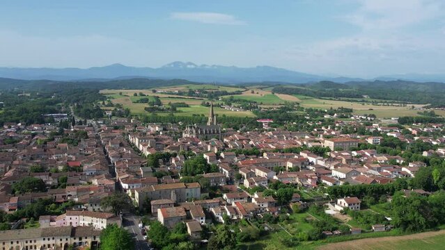 Aerial view of Mirepoix France