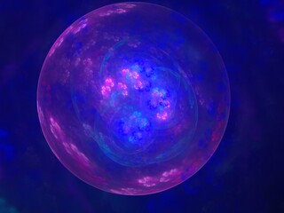 blue and  pink globe 