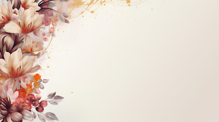 Floral background with copy space. 