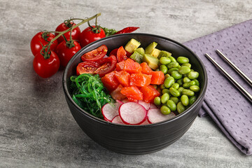 Hawaian cuisine - Poke with salmon