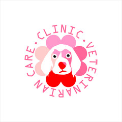 Veterinary and pet shop logo vector design