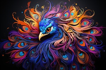 blue and red bird