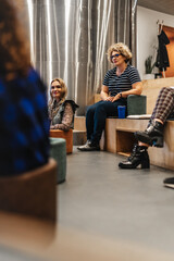 Group of people in a business meeting in the conference room, they were also discussing strategies to increase their bottom line.