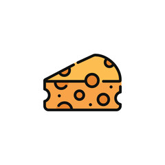 Cheese vector illustration isolated on white background. Cheese icon
