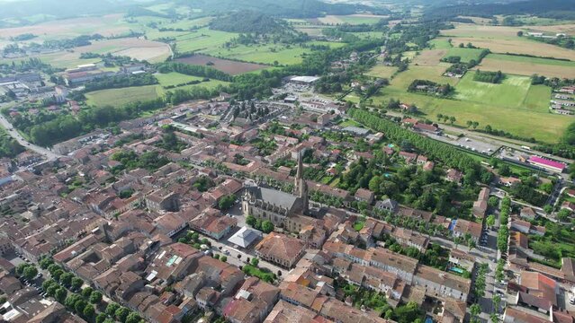 Aerial view of Mirepoix France