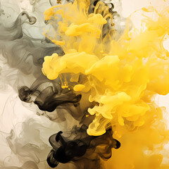 Black and yellow smoke