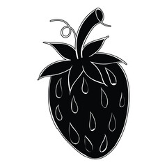 Hand drawing style of strawberry vector. It is suitable for  fruits icon, sign or symbol.