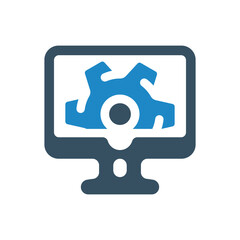 computer setting icon vector illustration