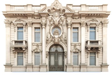 Obraz premium 2D front elevation classical building using generative AI 