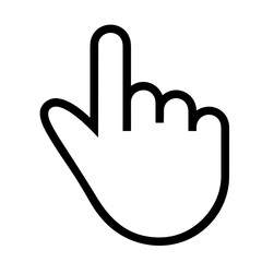 Hand icon symbol vector image. Illustration of the human finger design image