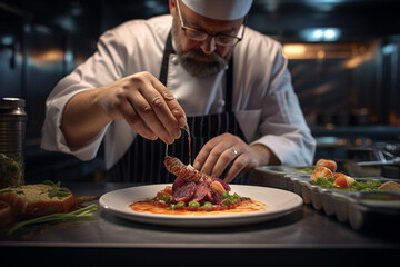 chef skillfully prepared a gourmet meal for the restaurant
