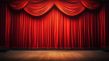 theater or opera stage with curtains 