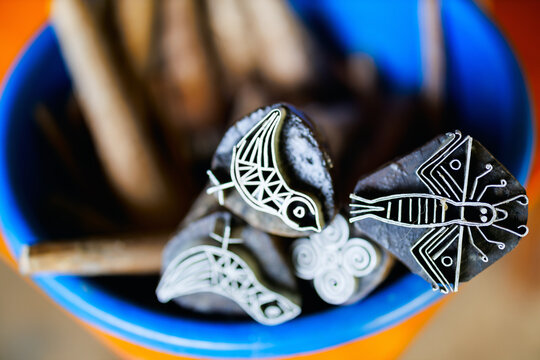 A set of tools for stamp batik