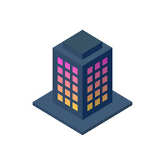 vector isometric building