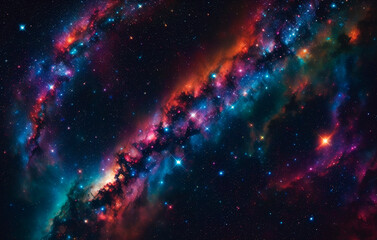 Fototapeta na wymiar Planets and galaxy, science fiction wallpaper. Beauty of deep space.