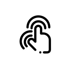 Hand icon symbol vector image. Illustration of the human finger design image