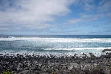 Fototapeta na wymiar Beach of Santa Barbara in Sao Miguel island in Azores