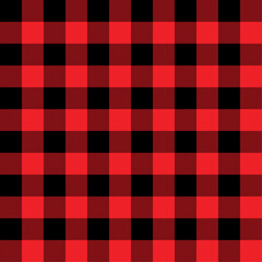 Buffalo Plaid Pattern Seamless Black and Red Christmas Print Scottish Checkered Background