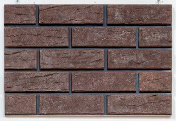 Close up of brick wall, example of facing material. Real photography