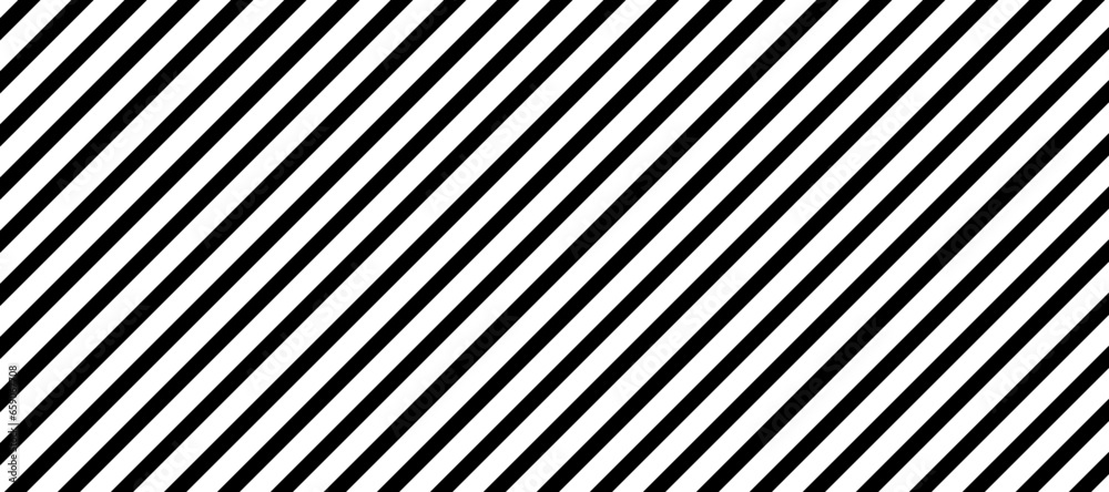 Poster Diagonal lines on white background, rows of slanted black lines, stripes grid, mesh pattern with dashes, seamless repeatable texture - stock vector