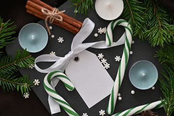 Christmas card. New Year's Eve. Place for text