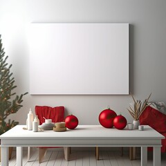 new year themed white blank canvas mockup