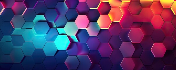 abstract Hexagon  background. Colorful hexagon patterns,hexagon wallpaper.