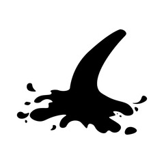 Flowing water. Jets of water. Vector icon. Illustration