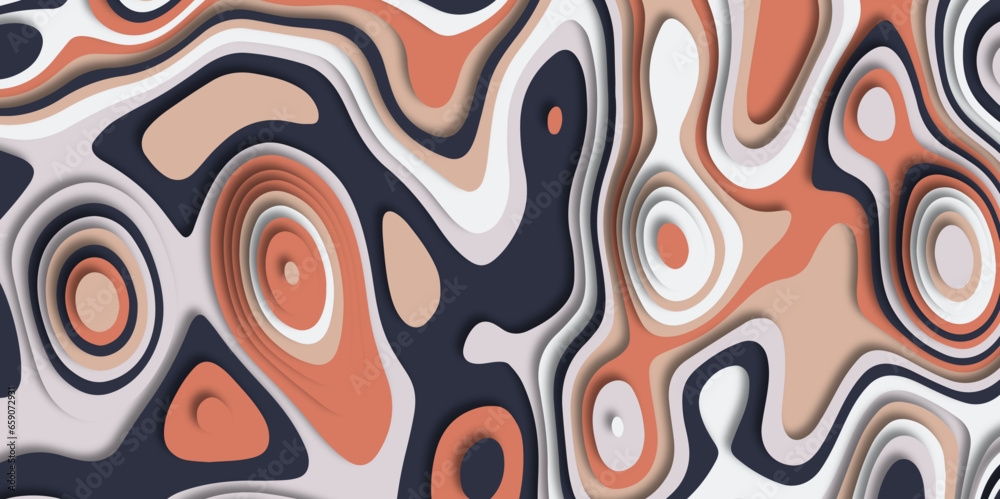 Poster Abstract colorful paper cut background design .Abstract vector seamless pattern with shadows Trendy multicolor contemporary design for prints,flyers,banners,brochures,invitations,covers.