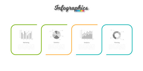 Infographic timeline template can be used for chart, diagram, web design, presentation, advertising, history