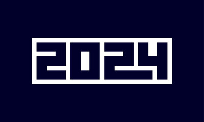 Happy new year 2024 typography vector