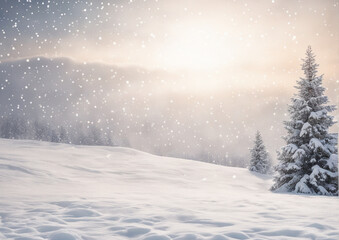 Fototapeta premium winter landscape with snow