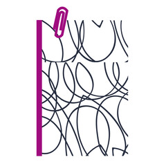 Illustration of a notebook.	