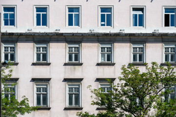 Fototapeta na wymiar Facades of buildings in the heart of Lisbon in Portugal