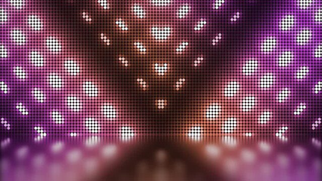 Title: This stock motion graphic video of 4K Colored Led Scene with gentle overlapping curves on seamless loops
