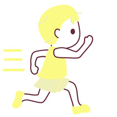 ランニング中の男の子のイラスト