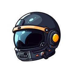 Naklejka premium Cartoon astronaut helmet. Vector illustration