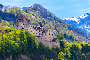 Fototapeta na wymiar Medieval castle in Vaduz, Liechtenstein, Europe