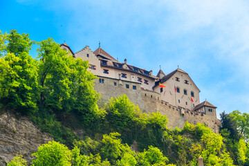 Fototapeta na wymiar Medieval castle in Vaduz, Liechtenstein, Europe