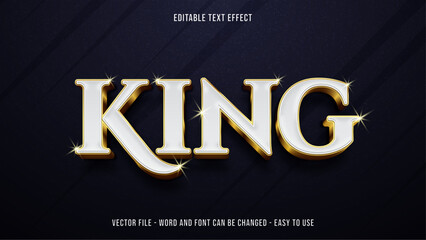 Luxury gold and white editable text effect, expensive text style - obrazy, fototapety, plakaty