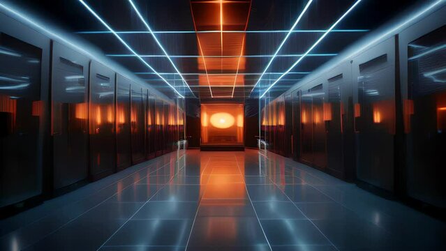 Futuristic Co-location Cloud Computing Servers that power Machine Learning and Artificial Intelligence, Generative AI