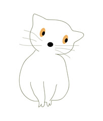 Retro, Cat  vector Craft Design. T-shirt Design. Illustration