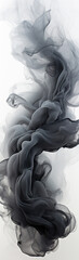 Obraz premium Ethereal Elegance: The Dance of Smoke,black and white smoke,black and white background
