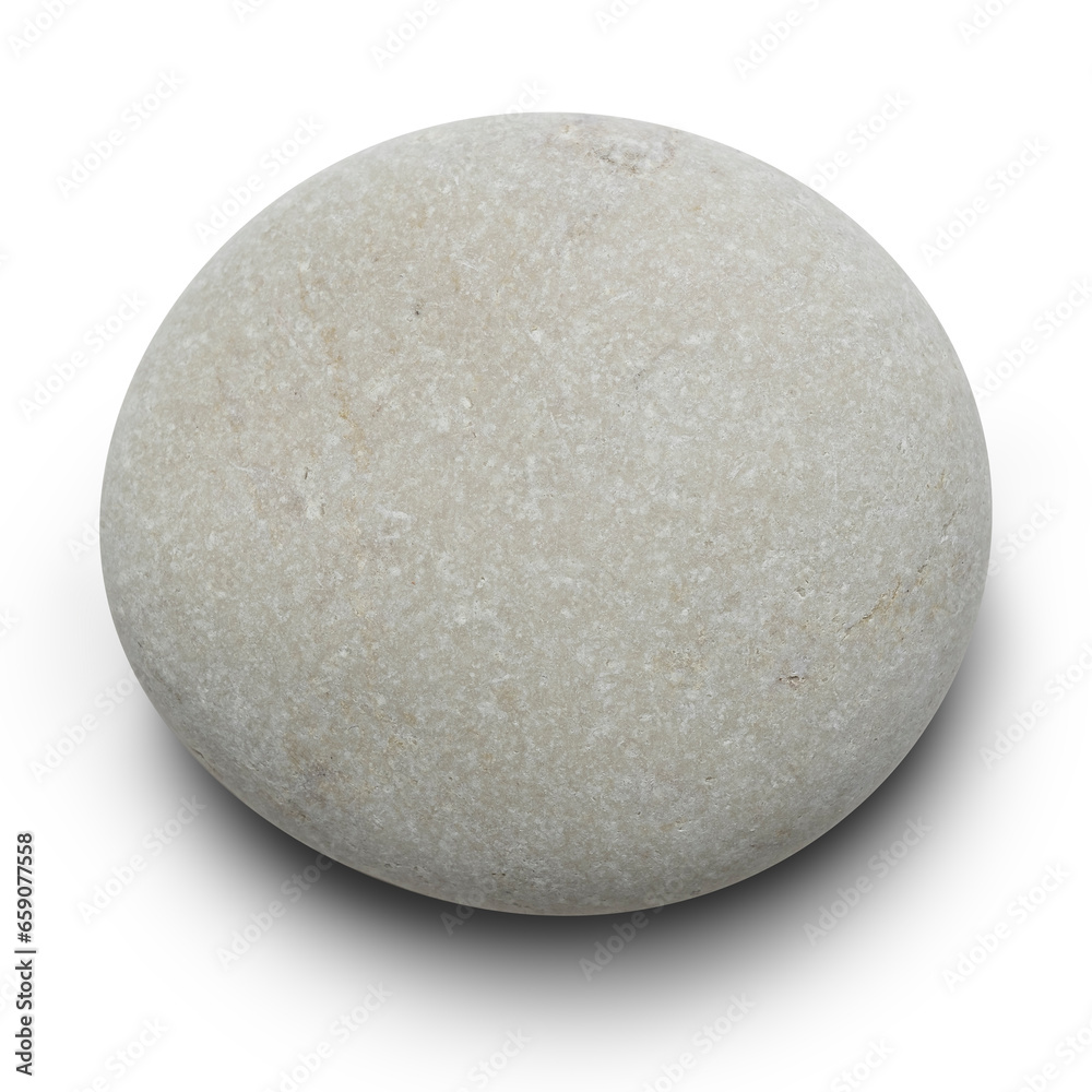 Aufkleber pebbles with scratches and patterns are isolated on a white background. clipping path