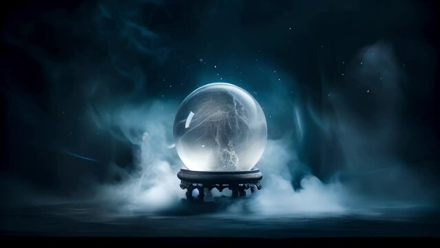 Mystic Oracle: Crystal Ball Enshrouded in Mist, Generative AI